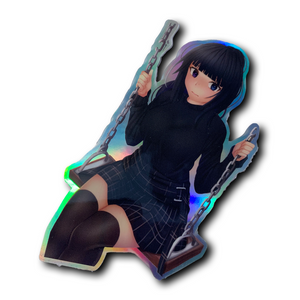 Broken Girl Partial Holo Sticker