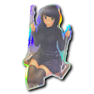 Broken Girl Partial Holo Sticker