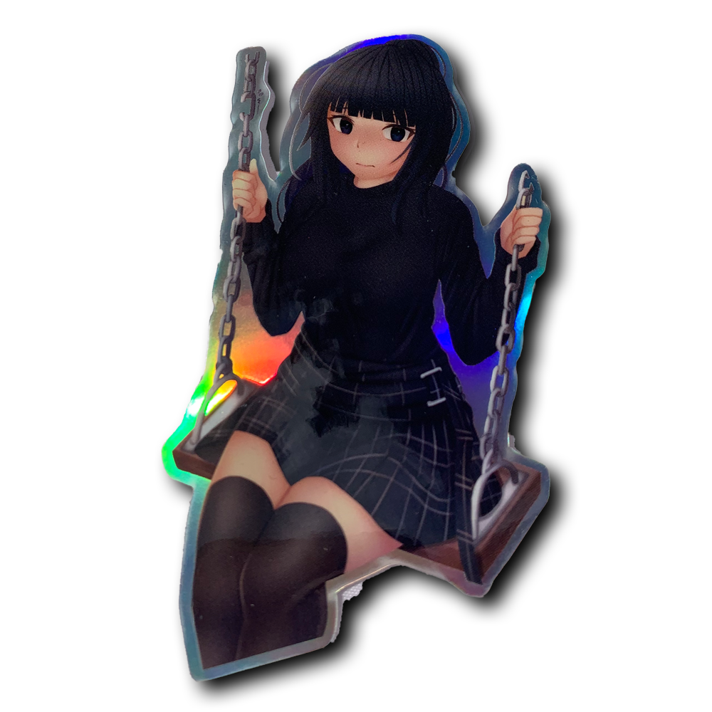 Broken Girl Partial Holo Sticker