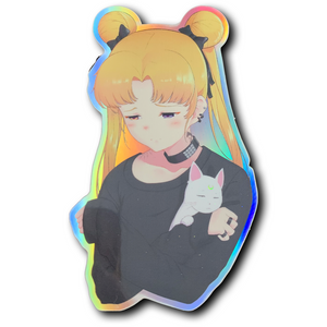 Broken Usagi Partial Holo Sticker